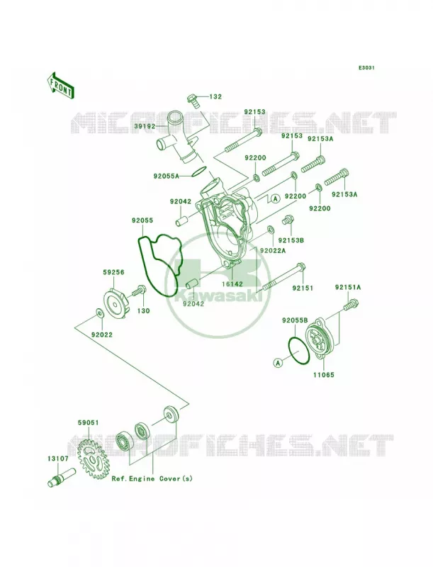 Water Pump Kawasaki MOTOS 250 2007 KX250F  KX250T7F