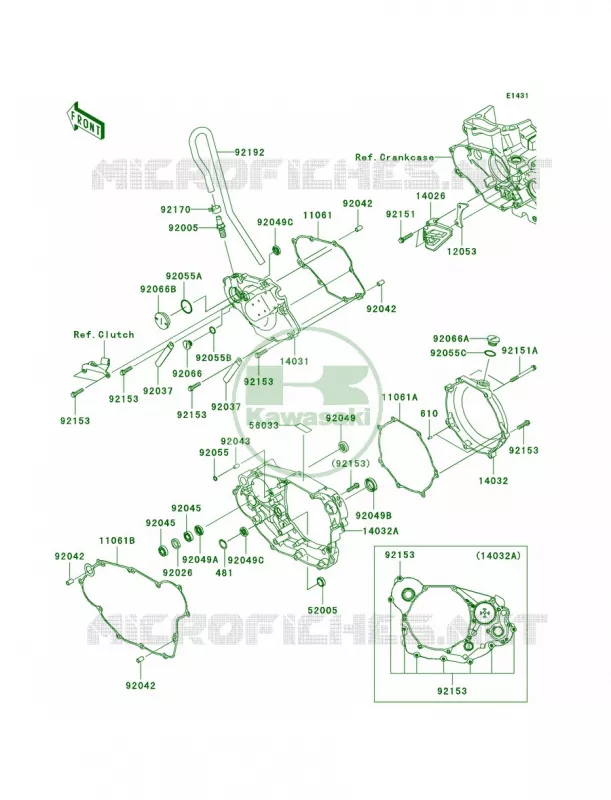 Engine Covers Kawasaki MOTOS 450 2007 KX450F  KX450D7F