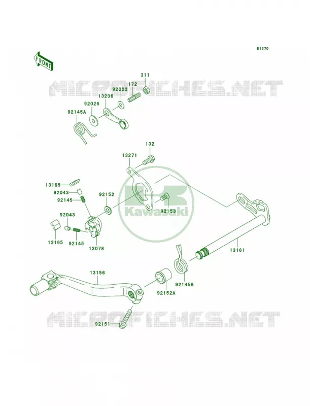 Gear Change Mechanism Kawasaki MOTOS 450 2007 KX450F  KX450D7F