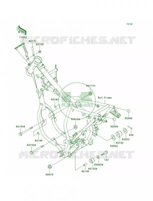 Engine Mount Kawasaki MOTOS 65 2007 KX65  KX65A7F