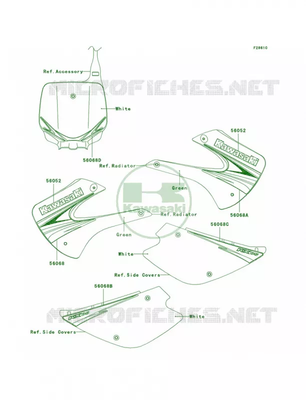 DecalsGreenA9F Kawasaki MOTOS 85 2007 KX85  KX85A7F