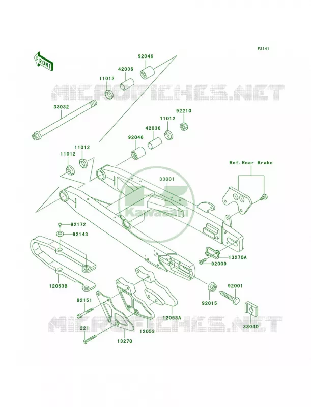 Swingarm Kawasaki MOTOS 100 2006 KX100  KX100D6F