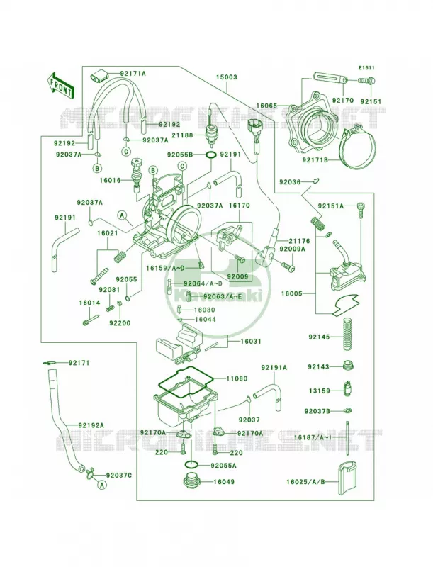 Carburetor Kawasaki MOTOS 250 2006 KX250  KX250R6F