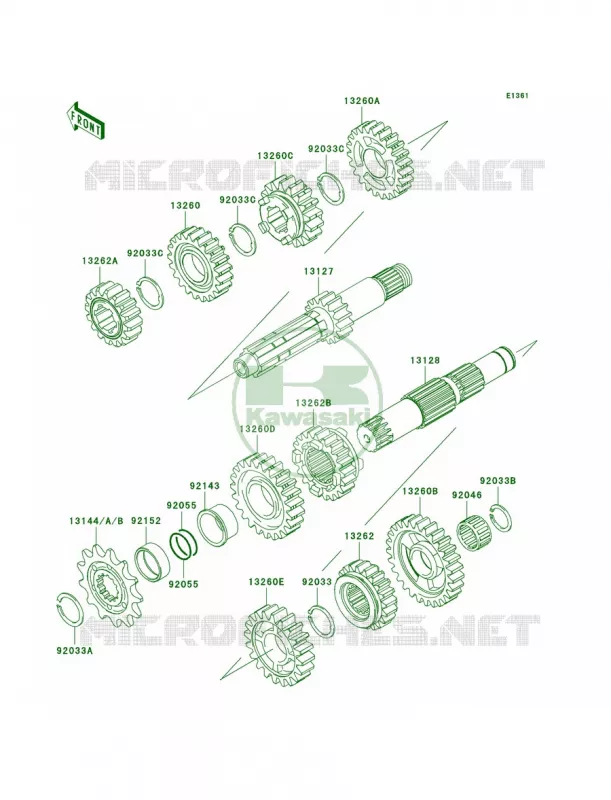 Transmission Kawasaki MOTOS 250 2006 KX250  KX250R6F