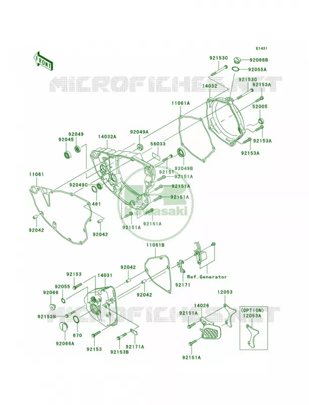 Engine Covers Kawasaki MOTOS 250 2006 KX250F  KX250T6F