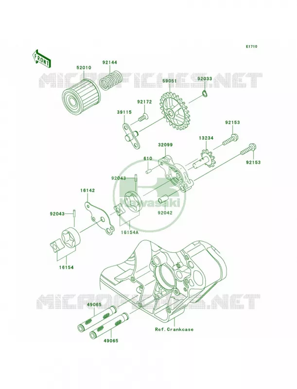 Oil Pump Kawasaki MOTOS 250 2006 KX250F  KX250T6F