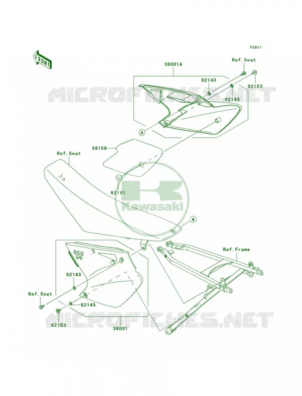 Side Covers Kawasaki MOTOS 250 2006 KX250F  KX250T6F