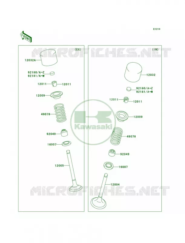 Valves Kawasaki MOTOS 250 2006 KX250F  KX250T6F