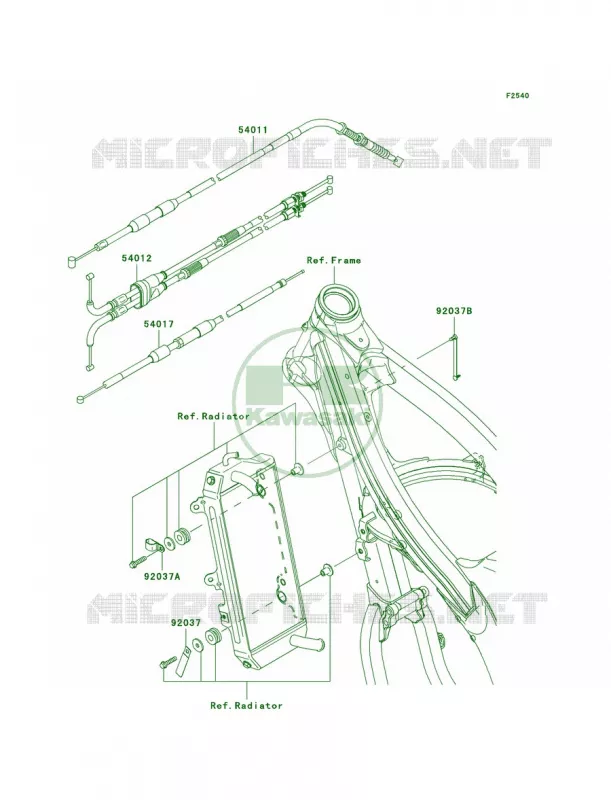Cables Kawasaki MOTOS 450 2006 KX450F  KX450D6F
