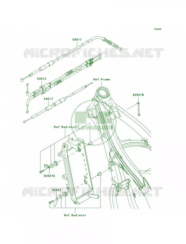 Cables Kawasaki MOTOS 450 2006 KX450F  KX450D6F