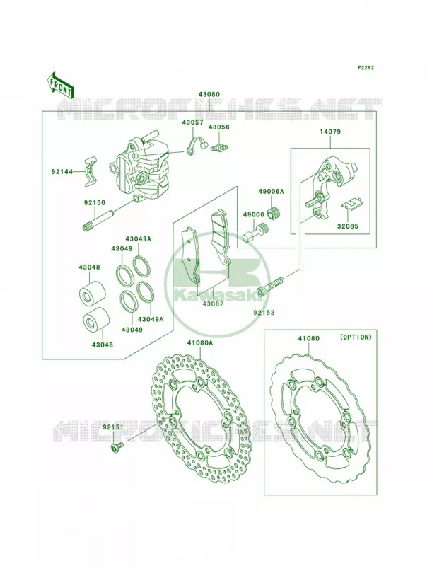 Front Brake Kawasaki MOTOS 450 2006 KX450F  KX450D6F