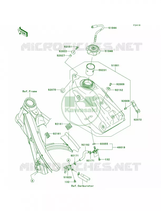 Fuel Tank Kawasaki MOTOS 450 2006 KX450F  KX450D6F