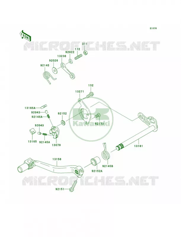 Gear Change Mechanism Kawasaki MOTOS 450 2006 KX450F  KX450D6F
