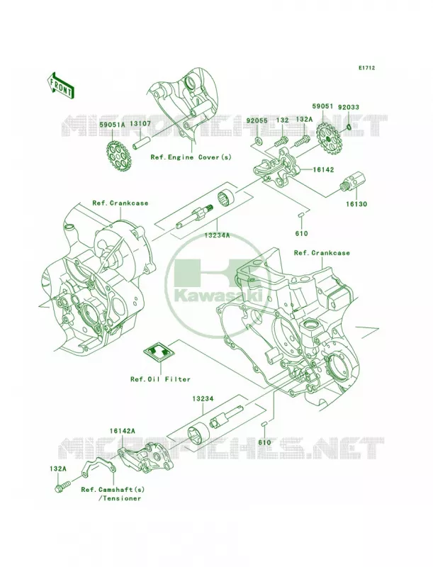 Oil Pump Kawasaki MOTOS 450 2006 KX450F  KX450D6F