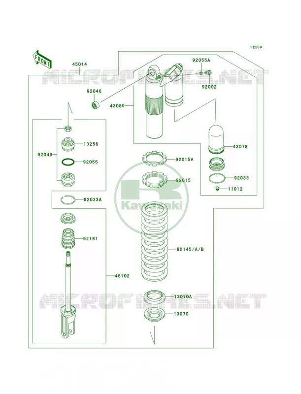 Shock Absorbers Kawasaki MOTOS 450 2006 KX450F  KX450D6F