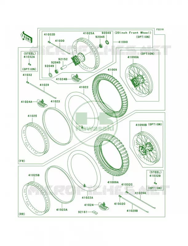 WheelsTires Kawasaki MOTOS 450 2006 KX450F  KX450D6F