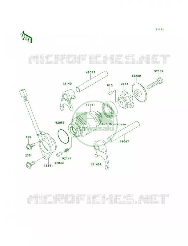 Gear Change DrumShift Forks Kawasaki MOTOS 110 2014 KLX110L  KLX110DEF
