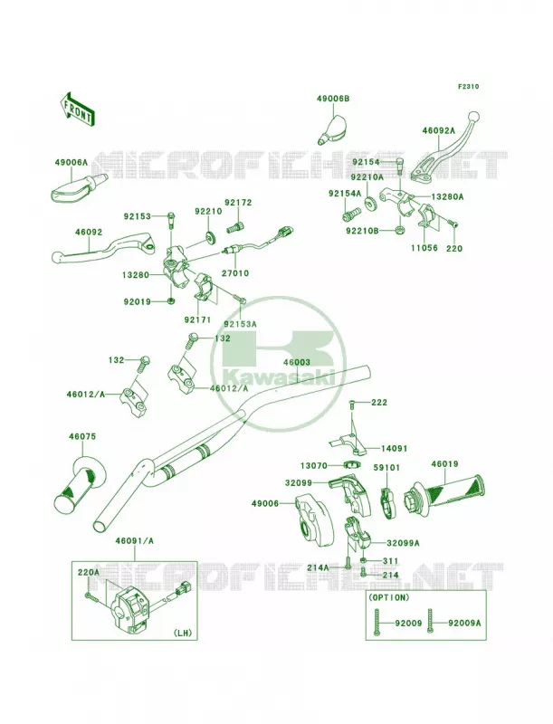 Handlebar Kawasaki MOTOS 110 2014 KLX110L  KLX110DEF