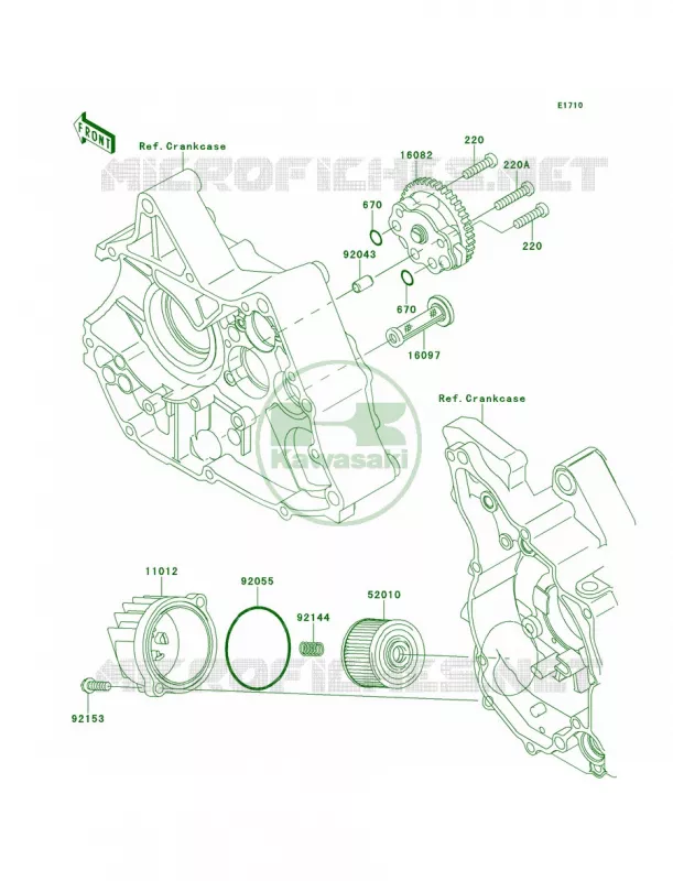 Oil Pump Kawasaki MOTOS 110 2014 KLX110L  KLX110DEF