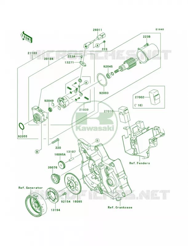 Starter Motor Kawasaki MOTOS 110 2014 KLX110L  KLX110DEF