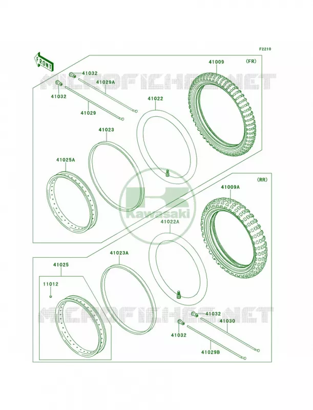 WheelsTires Kawasaki MOTOS 110 2014 KLX110L  KLX110DEF