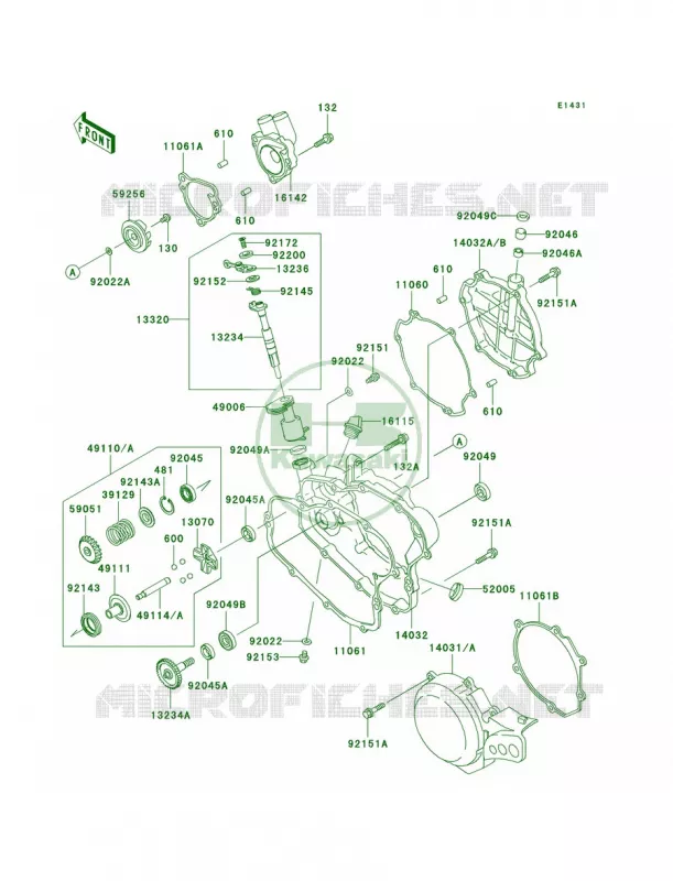 Engine Covers Kawasaki MOTOS 85 2006 KX85  KX85A6F