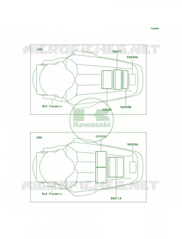 LabelsA8FA9F Kawasaki MOTOS 85 2006 KX85  KX85A6F