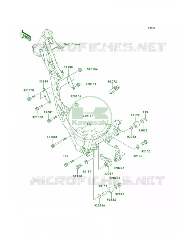 Frame Fittings Kawasaki MOTOS 100 2005 KX100  KX100-D5