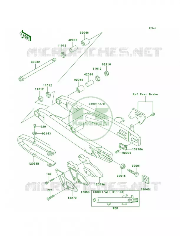 Swingarm Kawasaki MOTOS 100 2005 KX100  KX100-D5