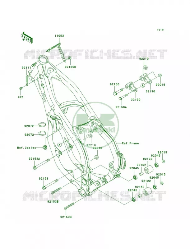 Frame Fittings Kawasaki MOTOS 125 2005 KX125  KX125-M3