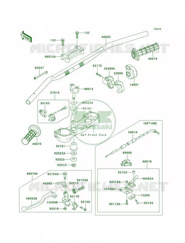 Handlebar Kawasaki MOTOS 250 2005 KX250F  KX250-N2