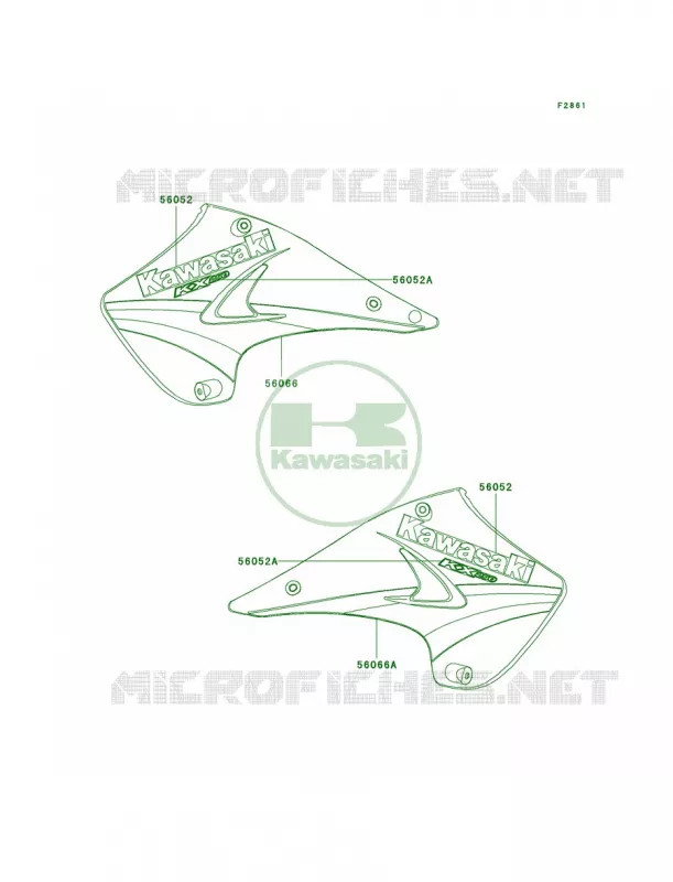 Decals Kawasaki MOTOS 250 2005 KX250  KX250-R1