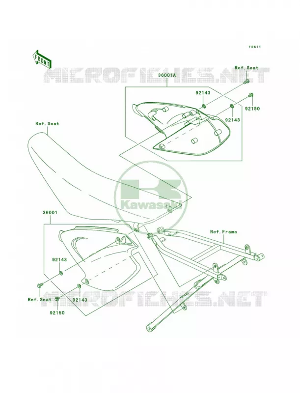 Side Covers Kawasaki MOTOS 250 2005 KX250  KX250-R1