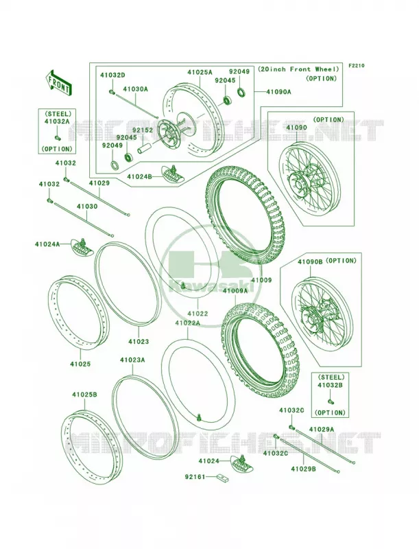 WheelsTires Kawasaki MOTOS 250 2005 KX250  KX250-R1