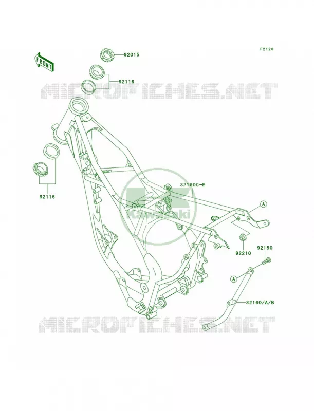 Frame Kawasaki MOTOS 85 2005 KX85  KX85-A5