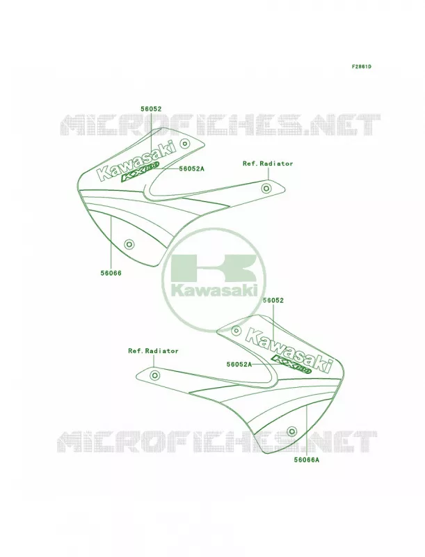 DecalsD5 Kawasaki MOTOS 100 2004 KX100  KX100-D4