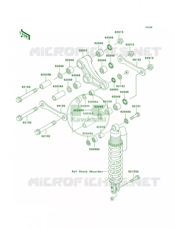 Rear Suspension Kawasaki MOTOS 100 2004 KX100  KX100-D4