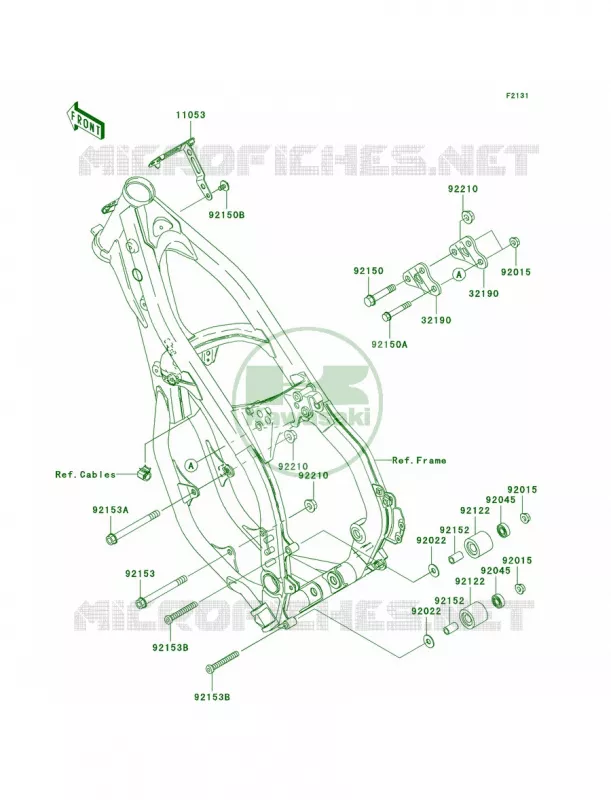 Frame Fittings Kawasaki MOTOS 125 2004 KX125  KX125-M2