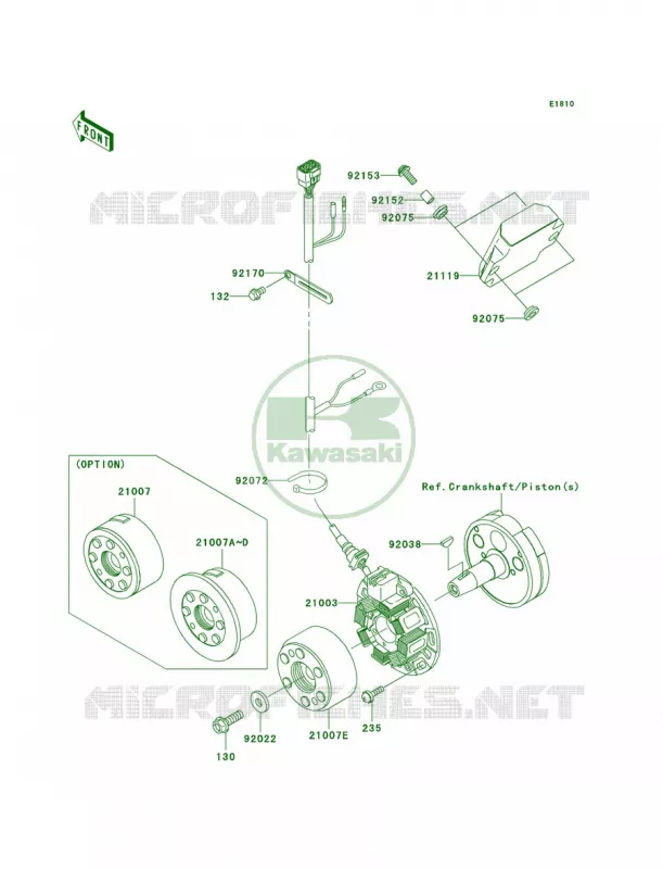 Generator Kawasaki MOTOS 125 2004 KX125  KX125-M2