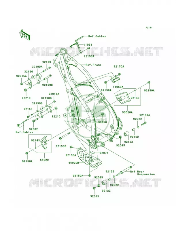 Frame Fittings Kawasaki MOTOS 250 2004 KX250F  KX250-N1