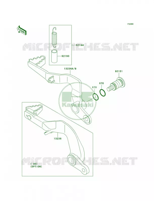 Brake Pedal Kawasaki MOTOS 65 2004 KX65  KX65-A5