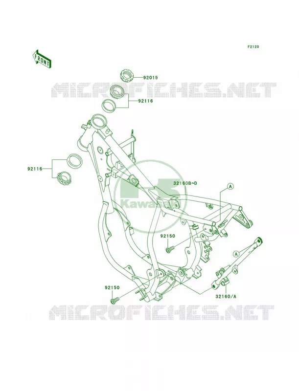 Frame Kawasaki MOTOS 65 2004 KX65  KX65-A5