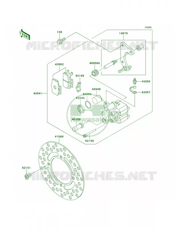 Front BrakeKX65-A1-A4 Kawasaki MOTOS 65 2004 KX65  KX65-A5