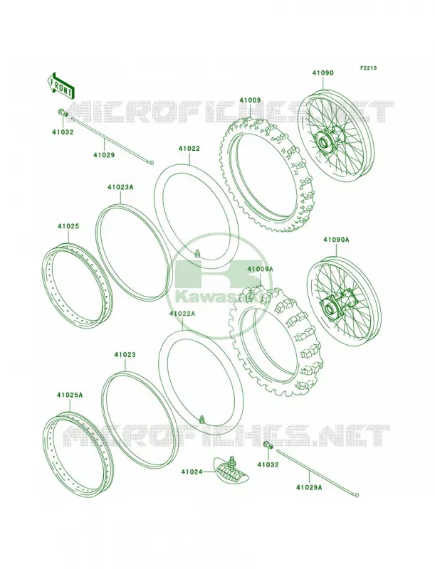 WheelsTires Kawasaki MOTOS 65 2004 KX65  KX65-A5