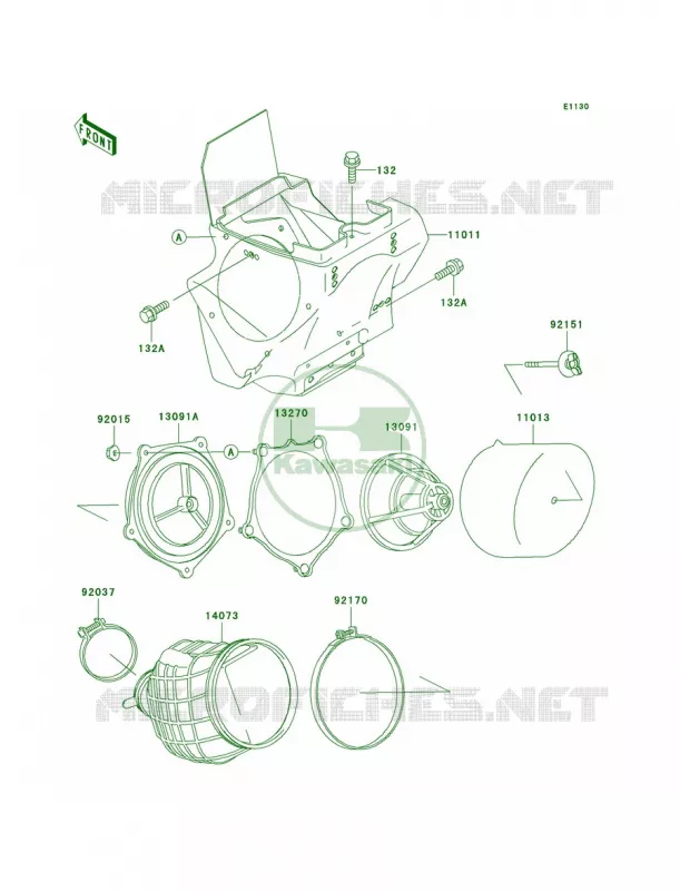 Air Cleaner Kawasaki MOTOS 85 2004 KX85  KX85-A4