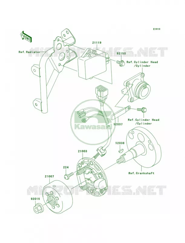 Generator Kawasaki MOTOS 85 2004 KX85  KX85-A4