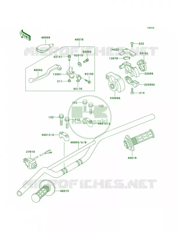 Handlebar Kawasaki MOTOS 85 2004 KX85  KX85-A4