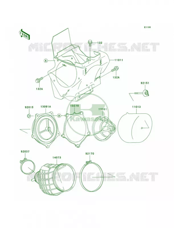 Air Cleaner Kawasaki MOTOS 100 2003 KX100  KX100-D3