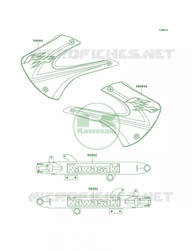 DecalsD2 Kawasaki MOTOS 100 2003 KX100  KX100-D3