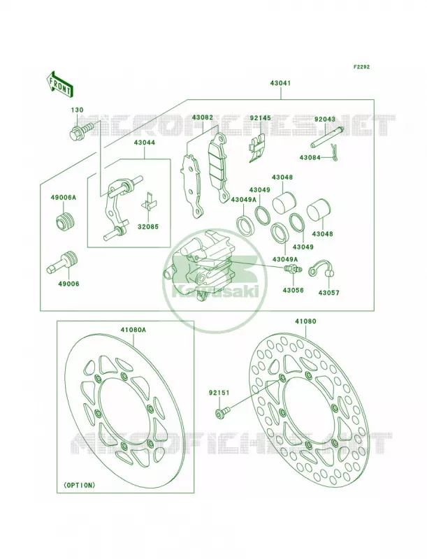 Front BrakeD1-D3 Kawasaki MOTOS 100 2003 KX100  KX100-D3